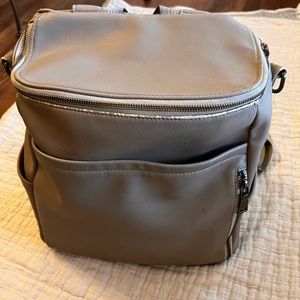 Azaria leather diaper backpack